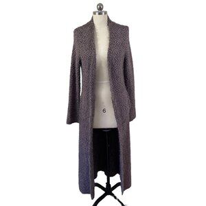 Love Stitch Womens Duster Cardigan Sweater S/M Purple Popcorn Long Sleeve Boho